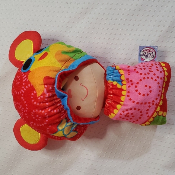 FLIPZEE Precious Girls Lola Monkey Banana Plush Doll 2 in1-Red/Yellow-EC - Picture 6 of 16